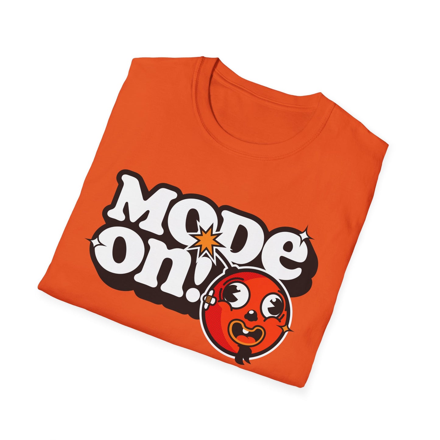 Funny Mode On Tee Featuring a Nice Lettering and a Crazy Bomb illustration Gifts Unisex Softstyle T-Shirt
