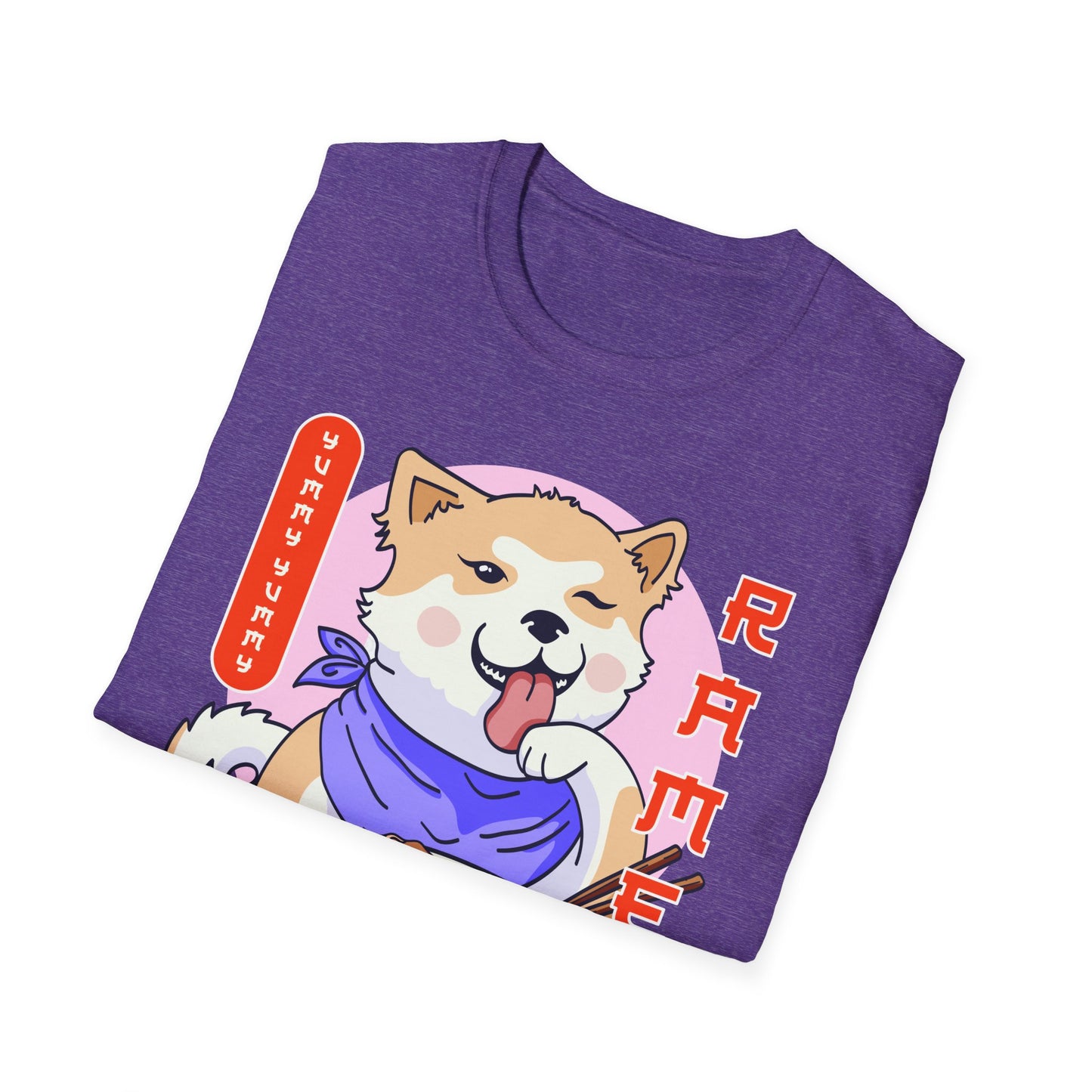 Shiba Inu Ramen Japanese Funny Kawaii Shiba Dog Anime Gifts Unisex Softstyle T-Shirt