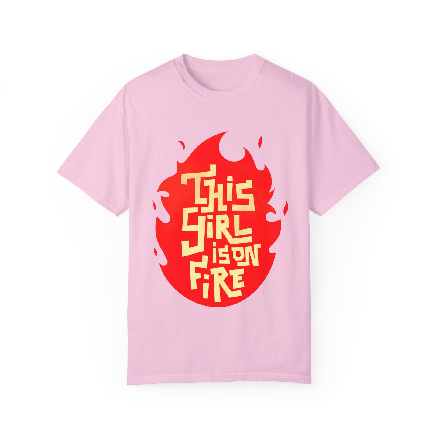 'This Girl Is on Fire' Graphic Tee - Emancipation Women Power - Go Girls - Unisex Garment-Dyed T-Shirt