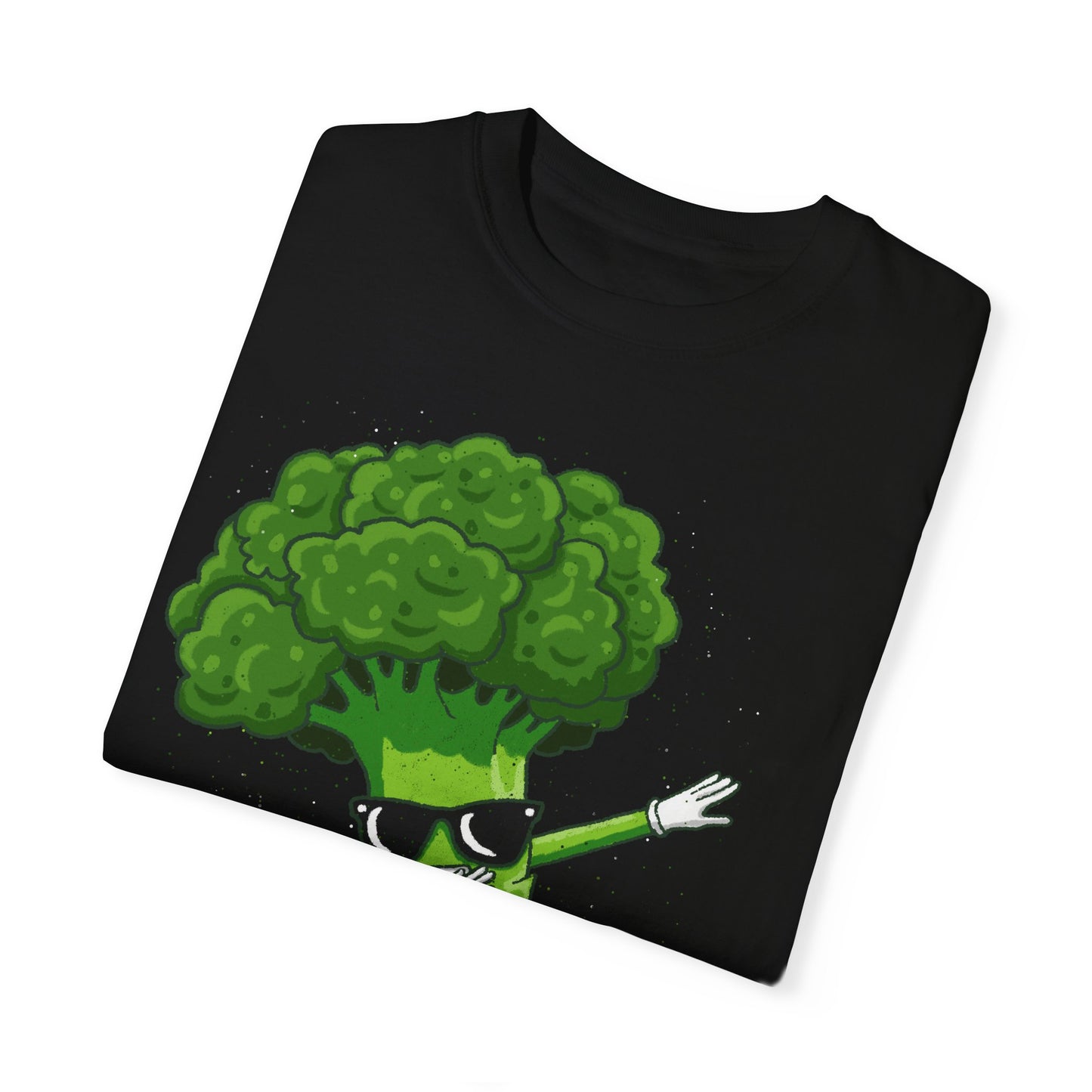 Cool Retro Broccoli Dabbing Wearing Sunglasses Unisex T-shirt - Fun Veggie Design for Foodies & Plant Lovers
