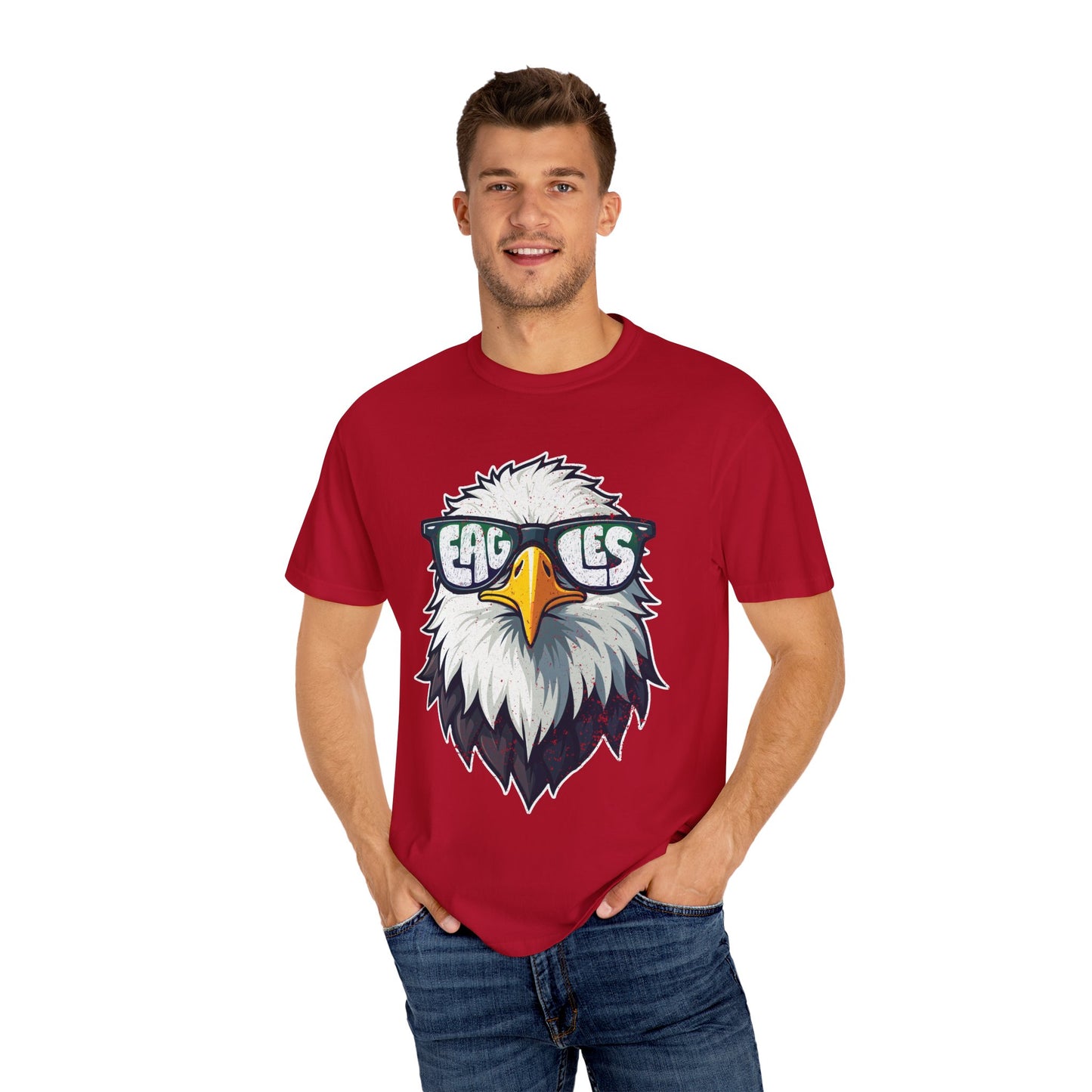 Cool Face Eagles with Sunglasses Vintage Eagles Flying Bird