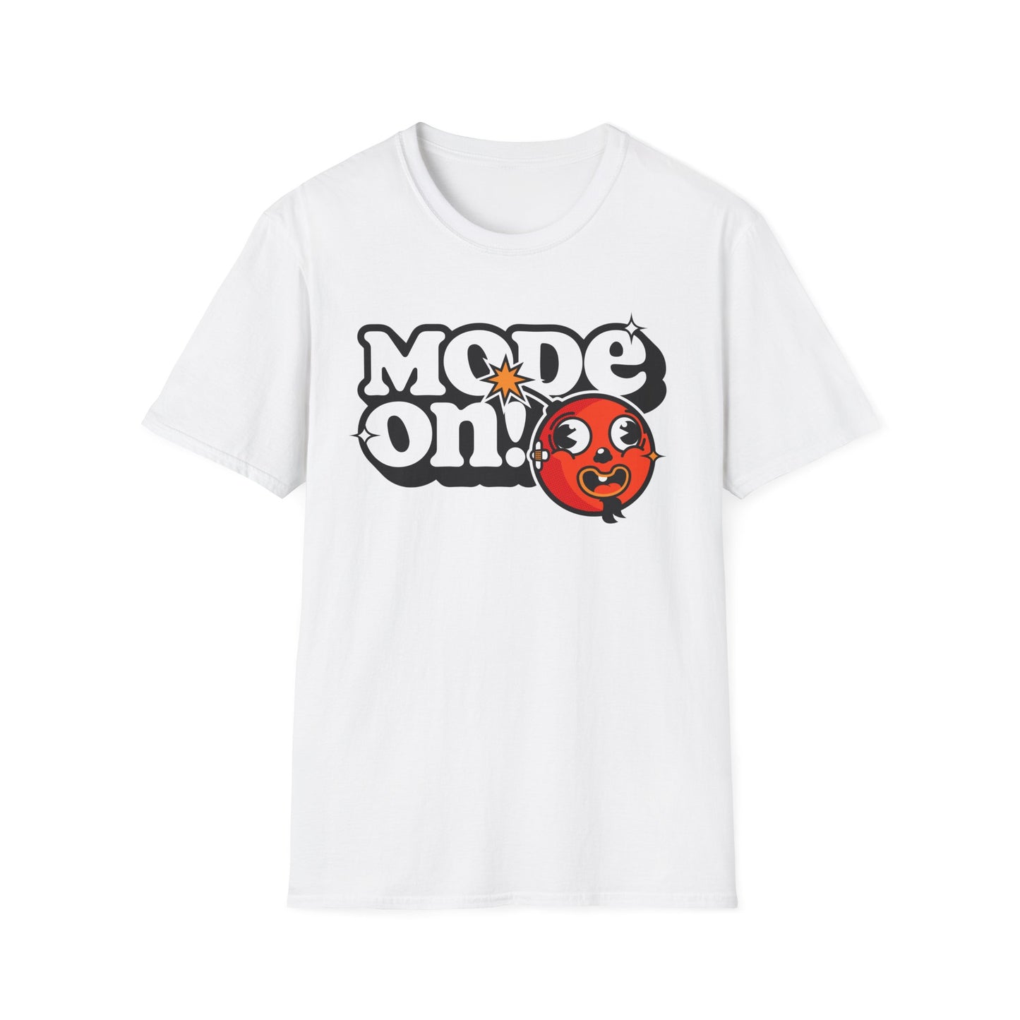 Funny Mode On Tee Featuring a Nice Lettering and a Crazy Bomb illustration Gifts Unisex Softstyle T-Shirt