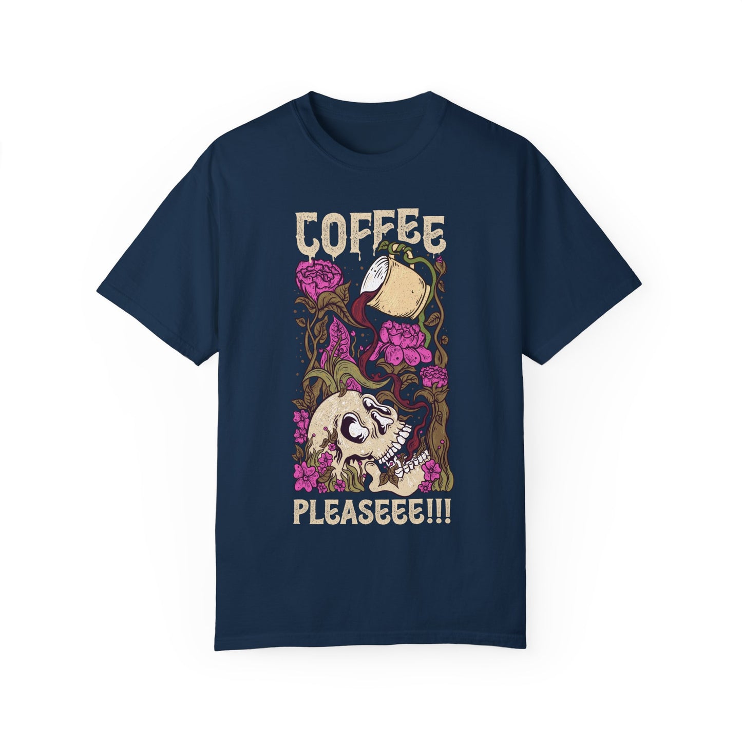 Coffee Please!!! Unisex Garment-Dyed T-shirt - Perfect for Coffee Lovers