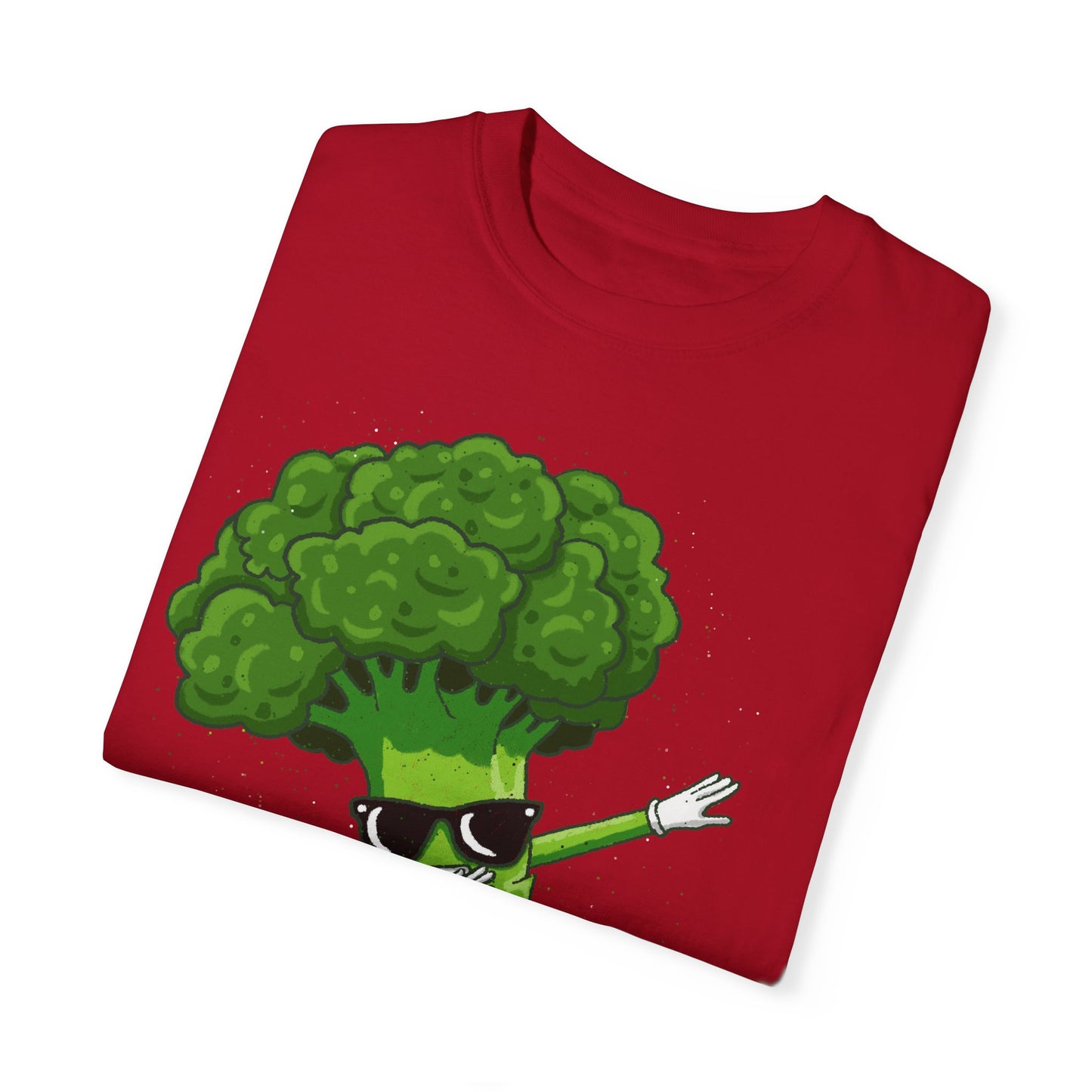 Cool Retro Broccoli Dabbing Wearing Sunglasses Unisex T-shirt - Fun Veggie Design for Foodies & Plant Lovers