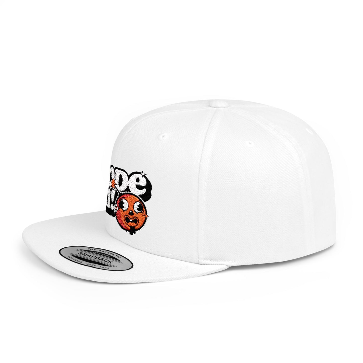 Playful Flat Bill Snapback Hat - "Mode On!"