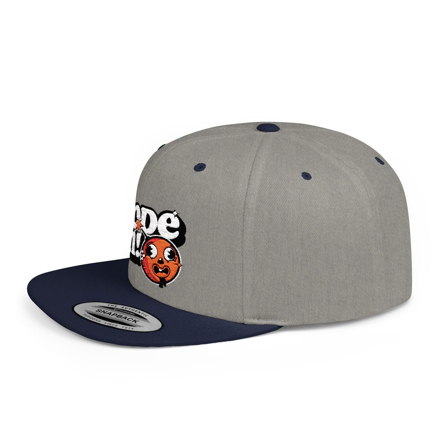 Playful Flat Bill Snapback Hat - "Mode On!"