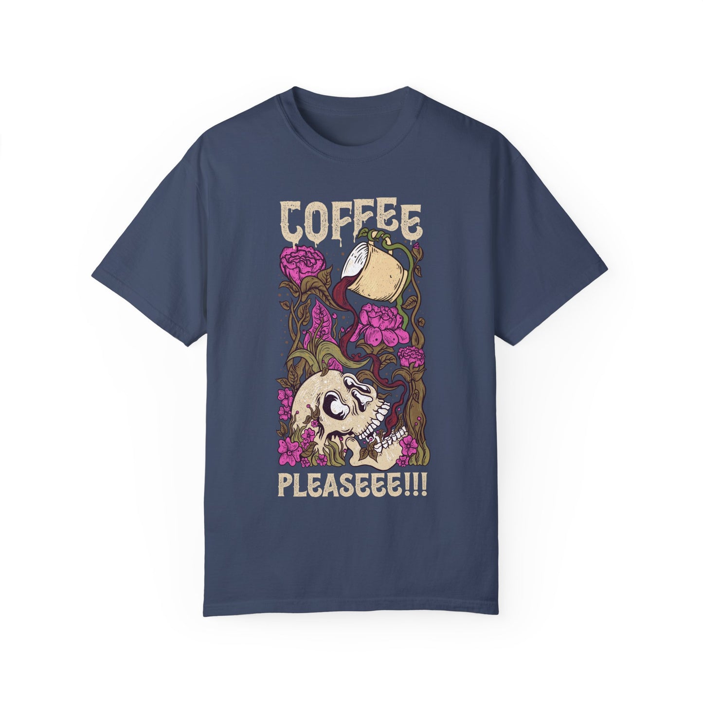 Coffee Please!!! Unisex Garment-Dyed T-shirt - Perfect for Coffee Lovers