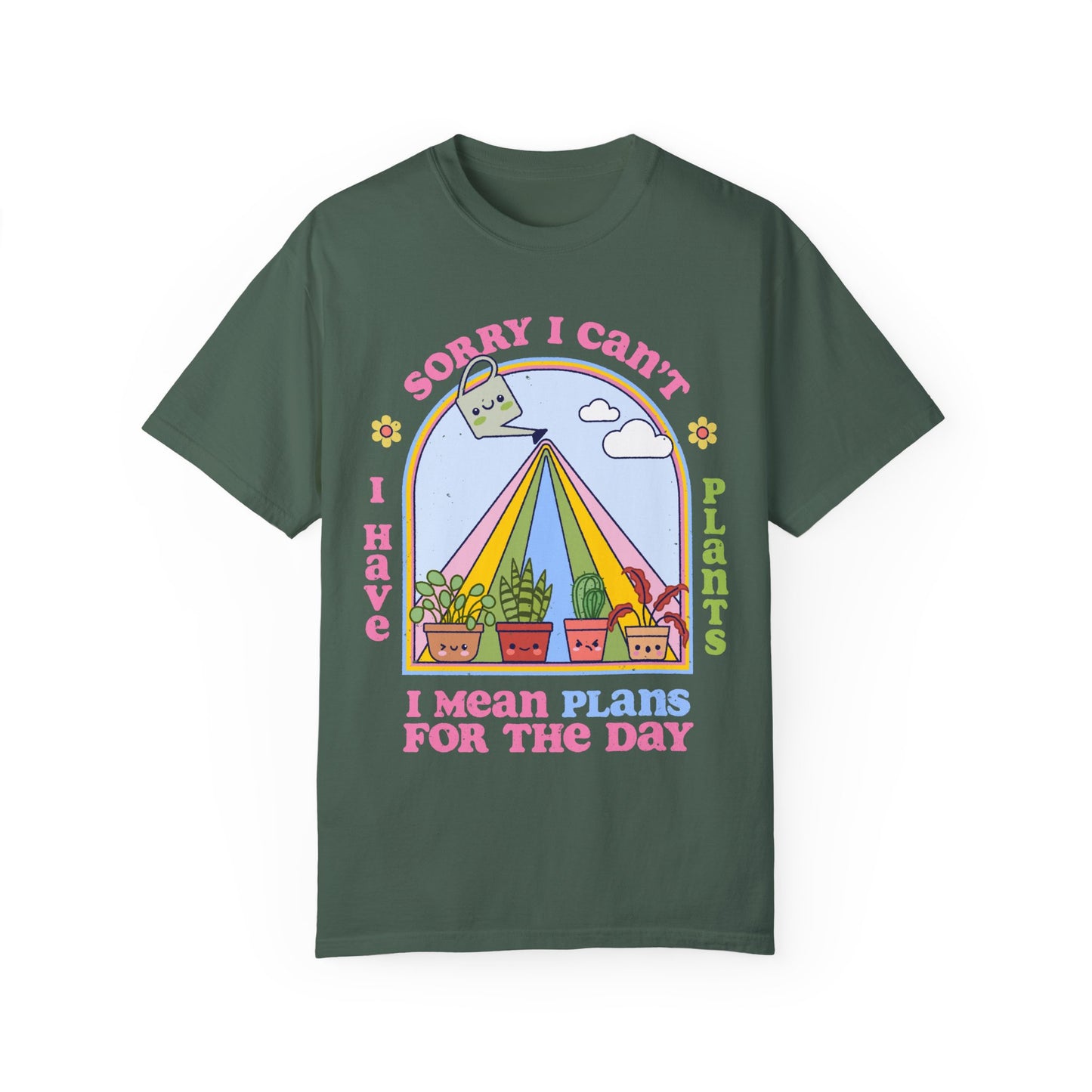 Funny Plant Lover T-Shirt - Sorry I Can't, I Have Plans for the Day, Sorry I Can't I Have Plants I Mean Plans for the Day Kawaii T-Shirt