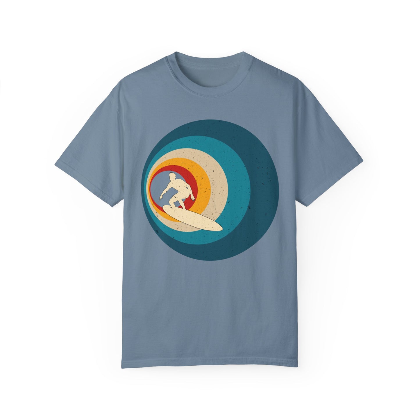 Surfer Vintage Wave Retro Surfing Surf Beach Retro Surf Vibe Unisex Garment-Dyed T-Shirt