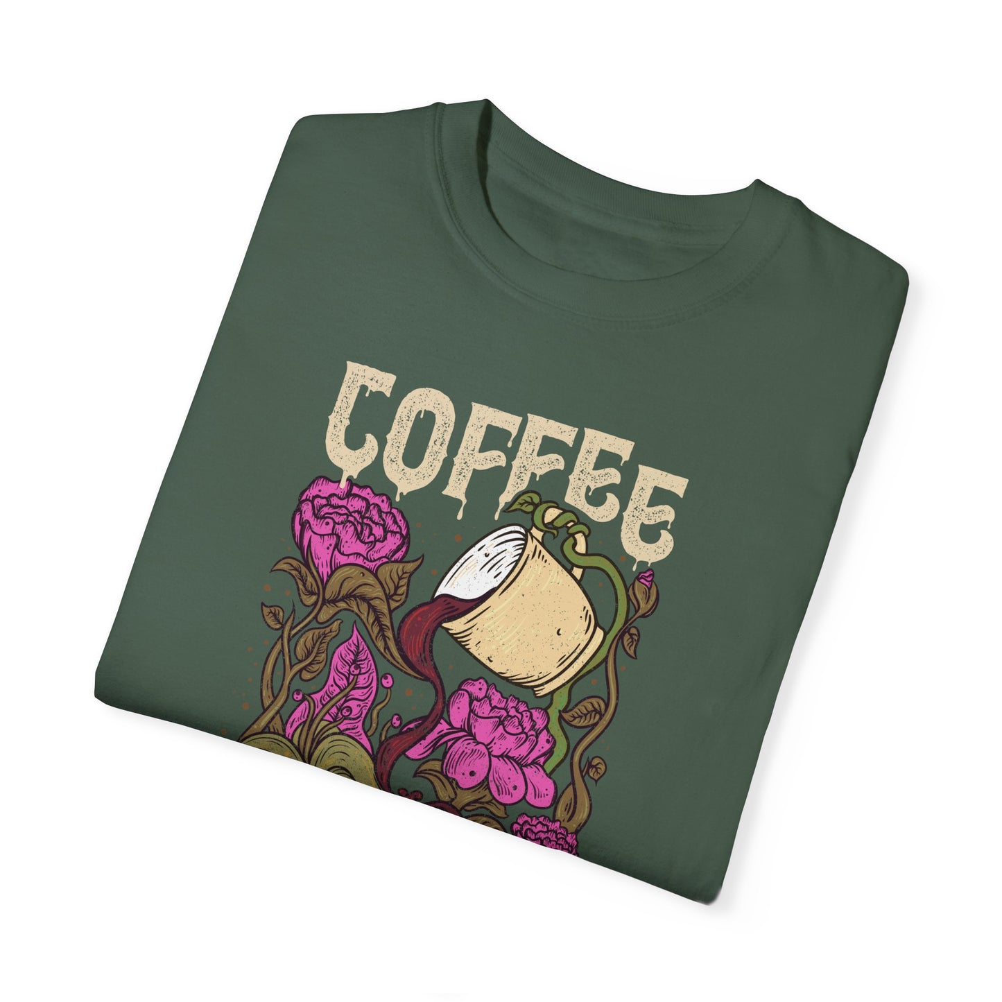 Coffee Please!!! Unisex Garment-Dyed T-shirt - Perfect for Coffee Lovers