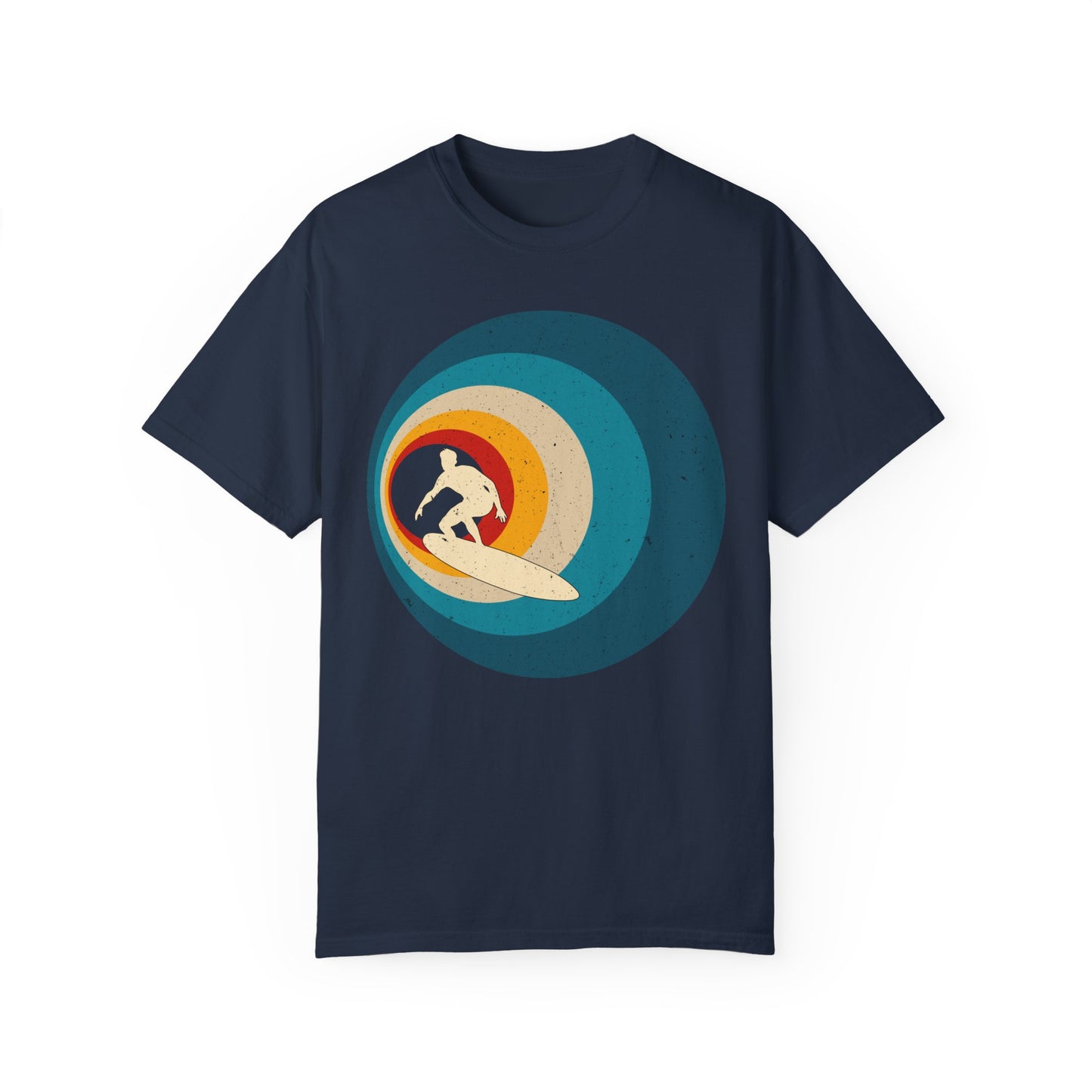 Surfer Vintage Wave Retro Surfing Surf Beach Retro Surf Vibe Unisex Garment-Dyed T-Shirt