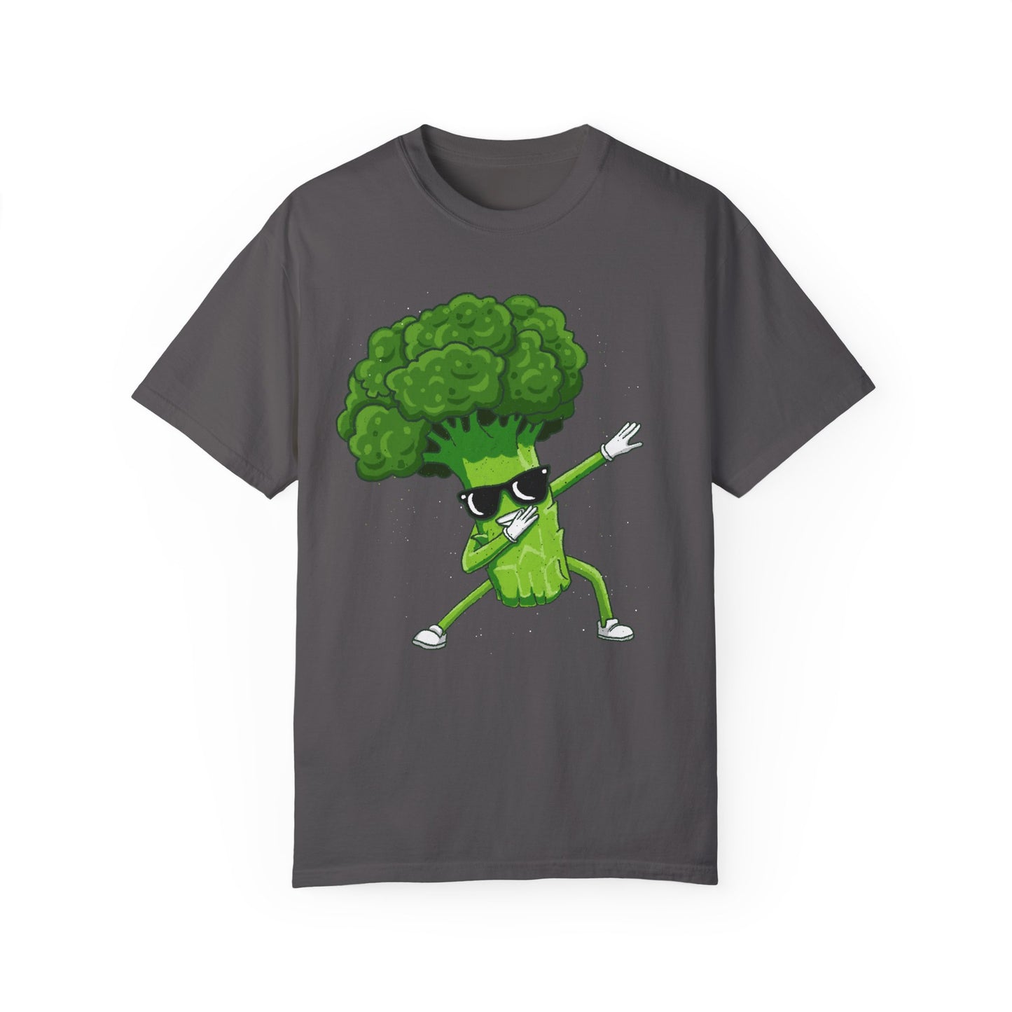 Cool Retro Broccoli Dabbing Wearing Sunglasses Unisex T-shirt - Fun Veggie Design for Foodies & Plant Lovers