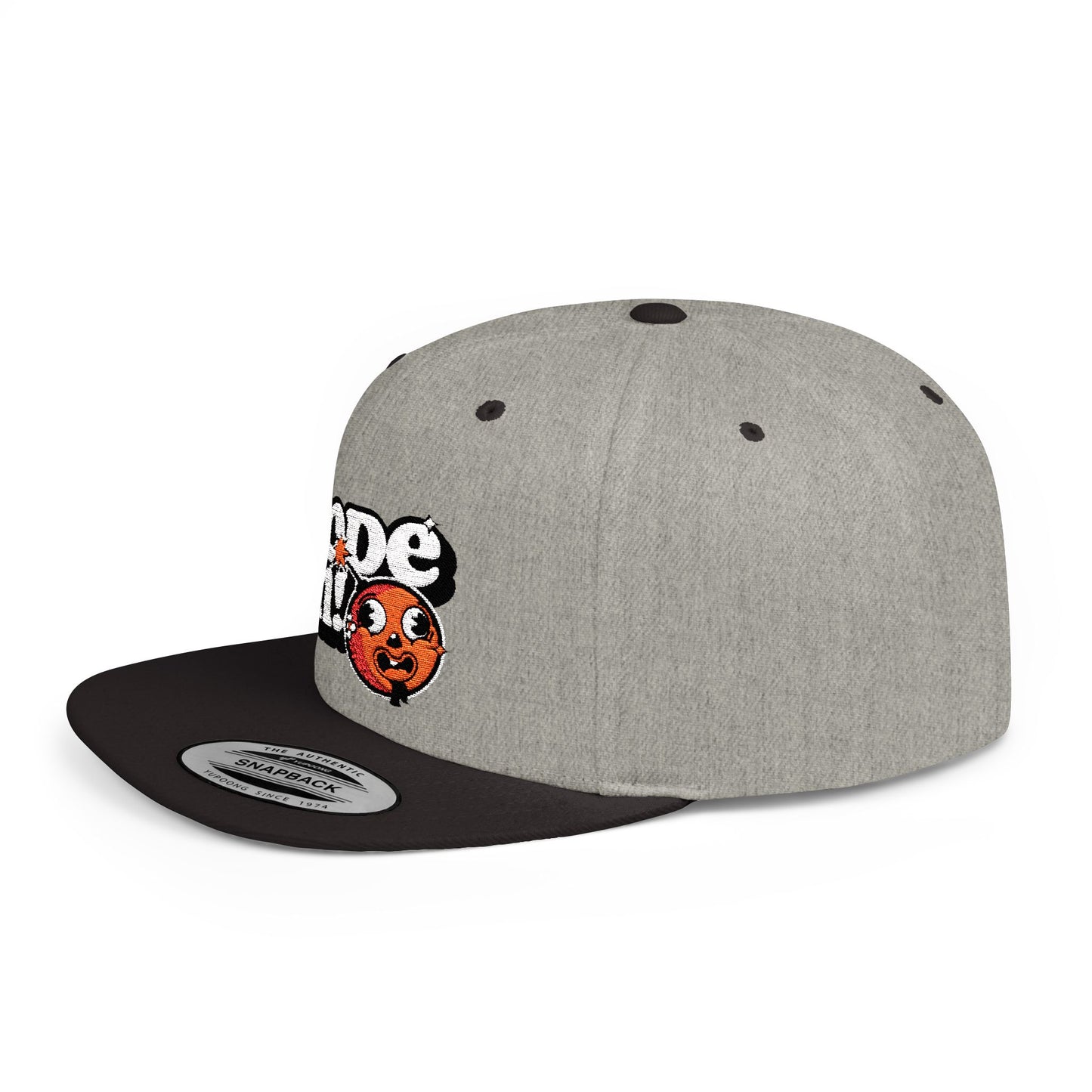 Playful Flat Bill Snapback Hat - "Mode On!"