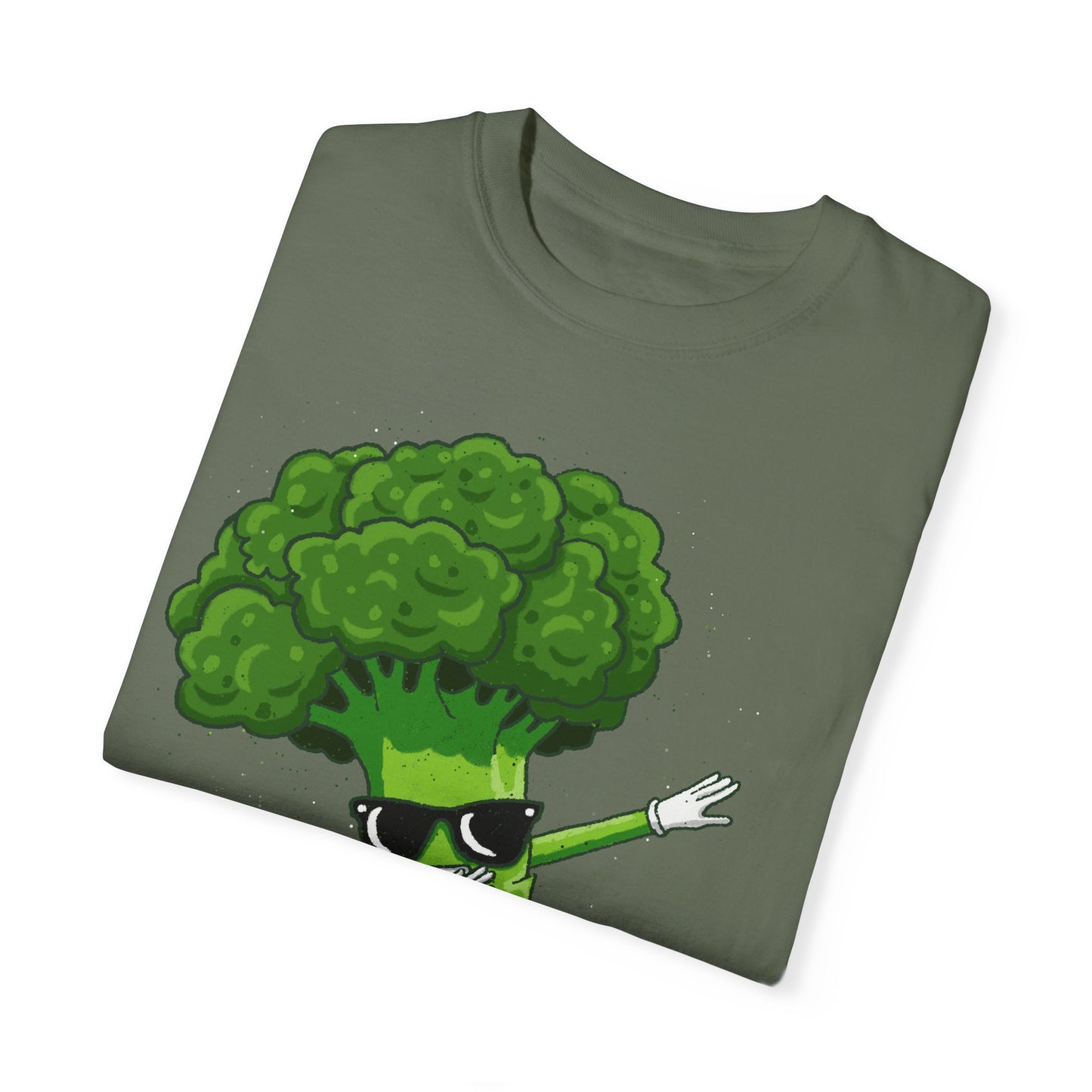 Cool Retro Broccoli Dabbing Wearing Sunglasses Unisex T-shirt - Fun Veggie Design for Foodies & Plant Lovers