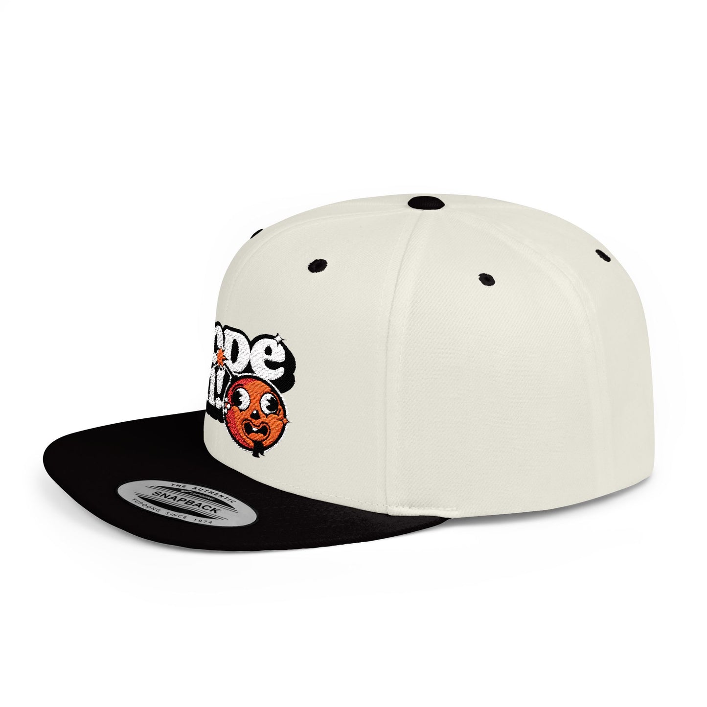 Playful Flat Bill Snapback Hat - "Mode On!"