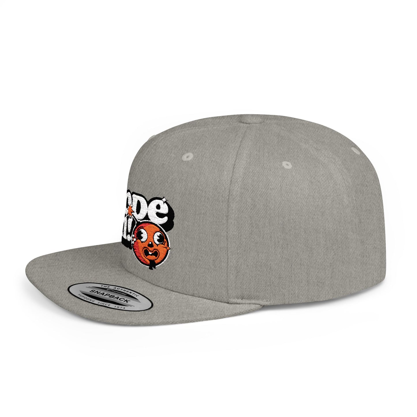 Playful Flat Bill Snapback Hat - "Mode On!"