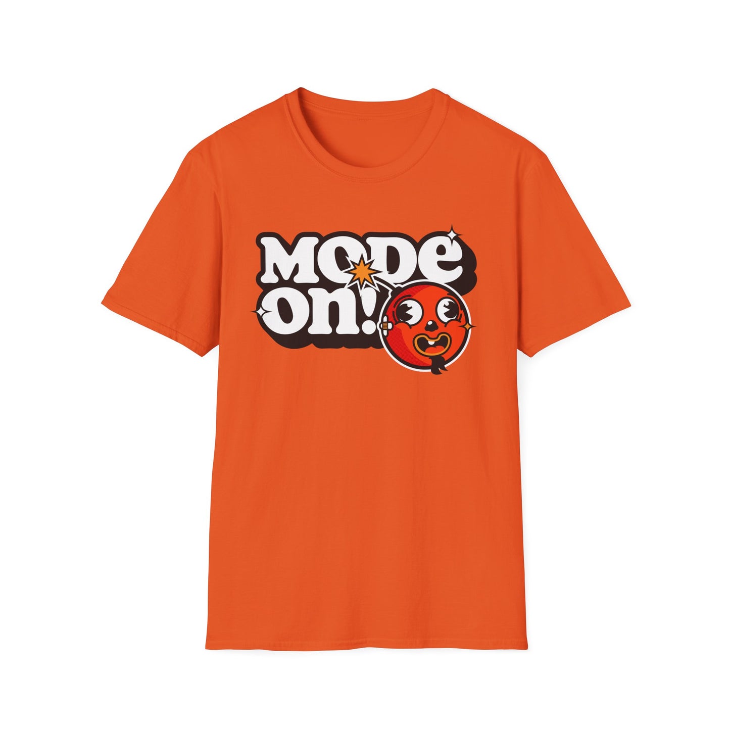 Funny Mode On Tee Featuring a Nice Lettering and a Crazy Bomb illustration Gifts Unisex Softstyle T-Shirt