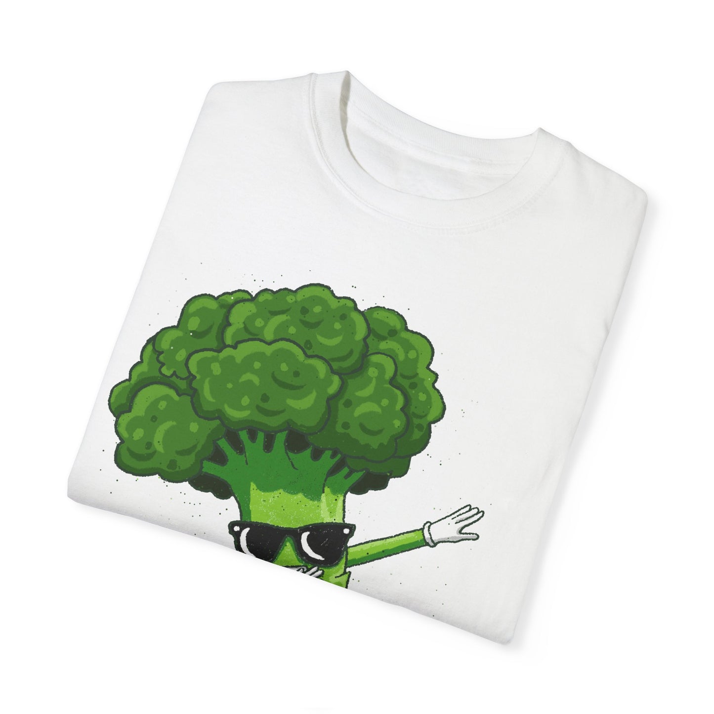 Cool Retro Broccoli Dabbing Wearing Sunglasses Unisex T-shirt - Fun Veggie Design for Foodies & Plant Lovers