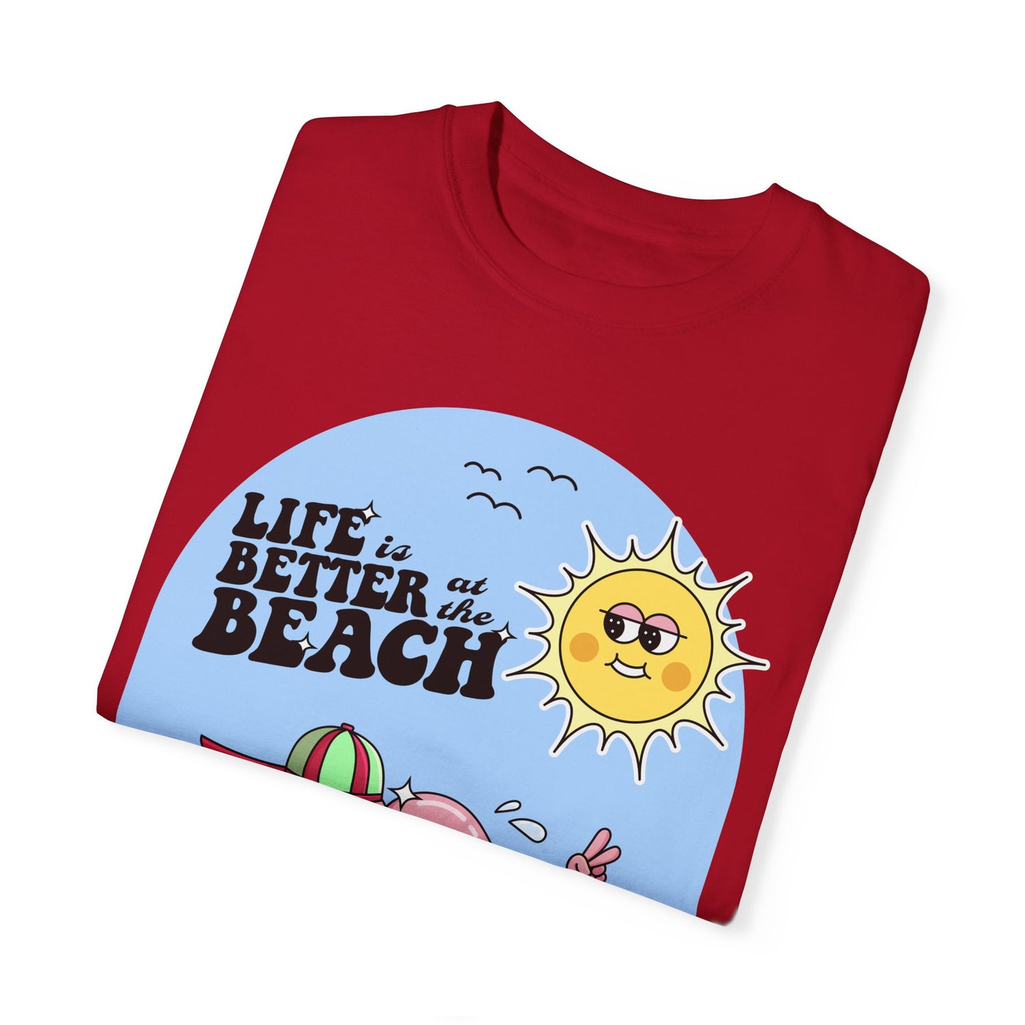 Life is Better at the Beach Retro Summer Vacation Sunshine Unisex T-Shirt - Perfect Summer Vibes