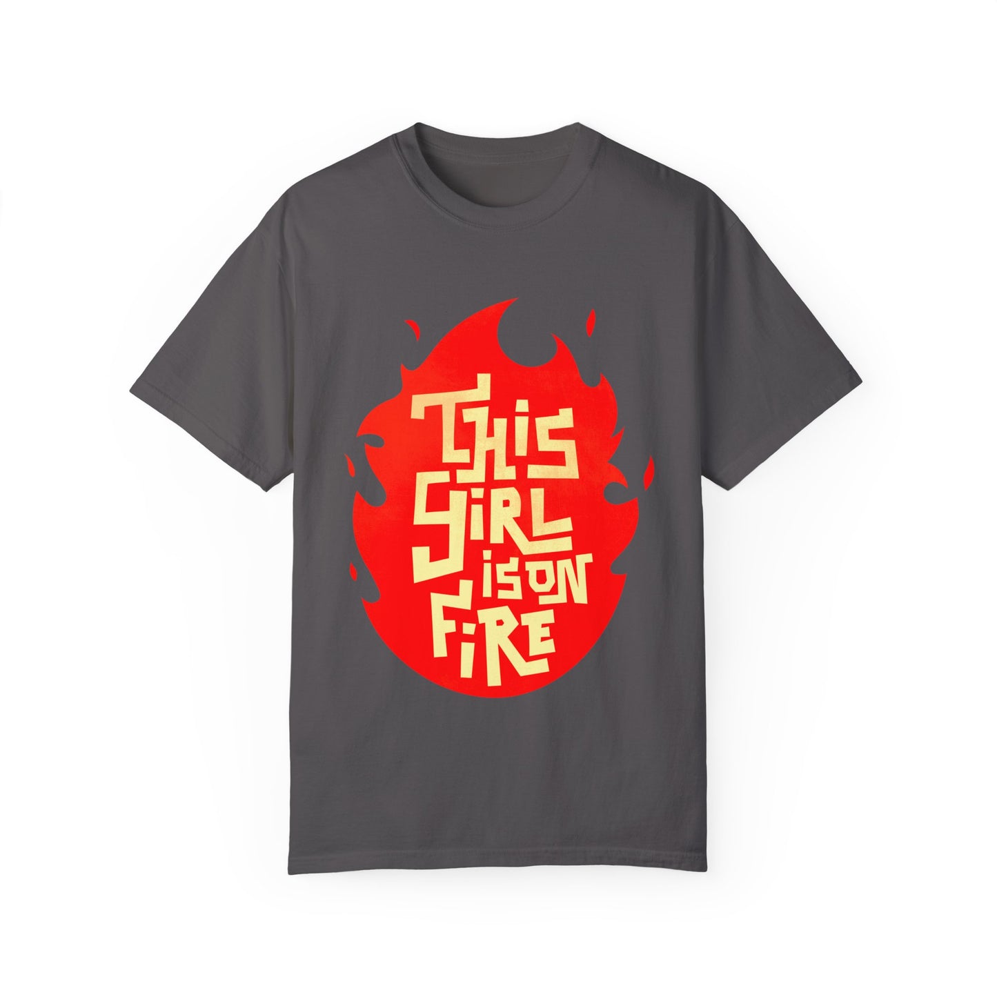 'This Girl Is on Fire' Graphic Tee - Emancipation Women Power - Go Girls - Unisex Garment-Dyed T-Shirt