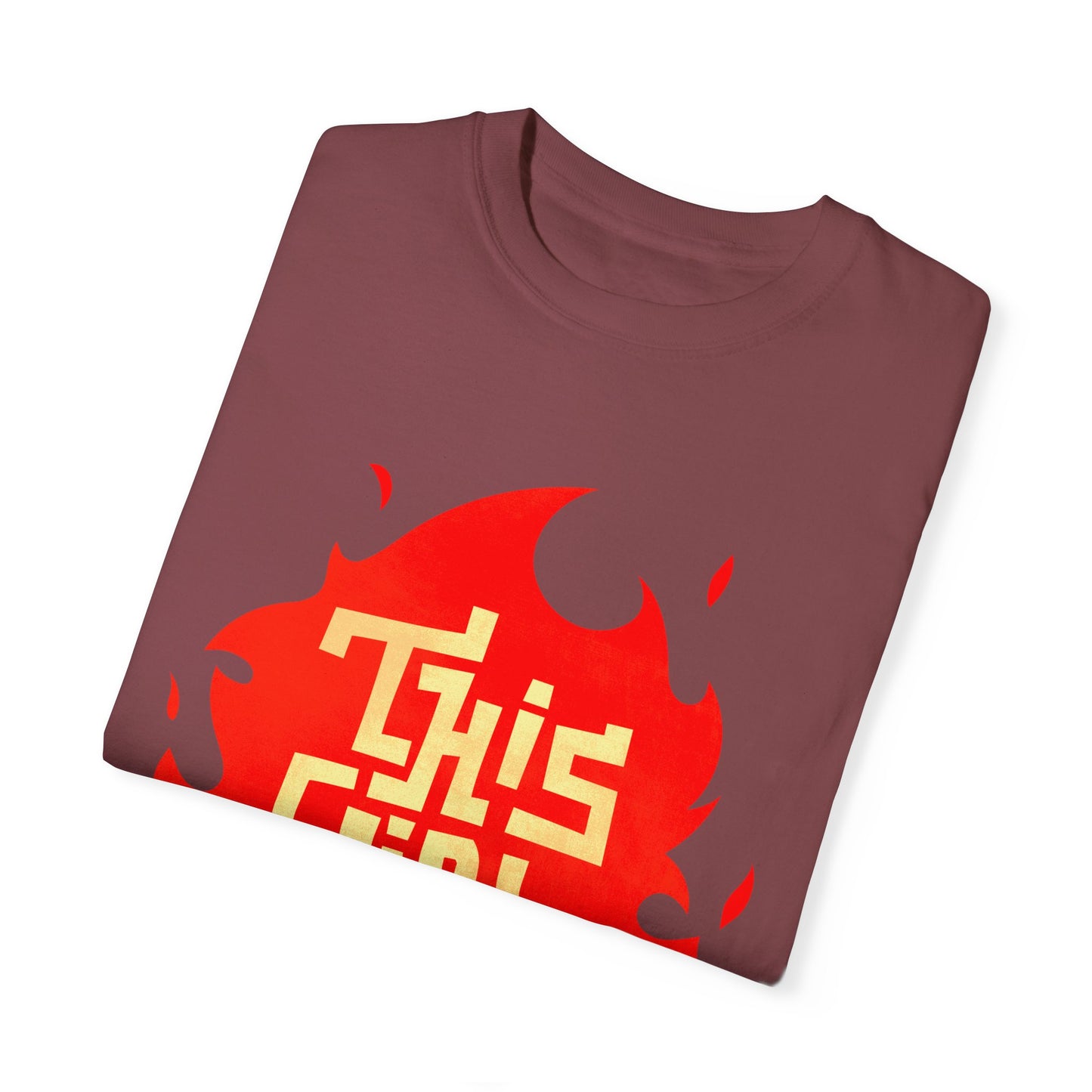 'This Girl Is on Fire' Graphic Tee - Emancipation Women Power - Go Girls - Unisex Garment-Dyed T-Shirt