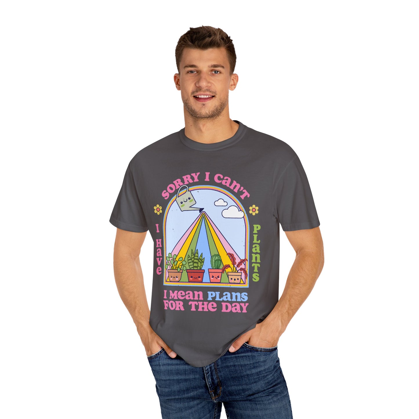 Funny Plant Lover T-Shirt - Sorry I Can't, I Have Plans for the Day, Sorry I Can't I Have Plants I Mean Plans for the Day Kawaii T-Shirt